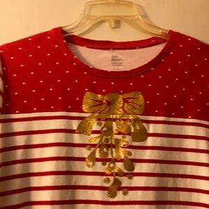 Kim Rogers Perfectly Soft Striped Christmas Top Size X1🎄